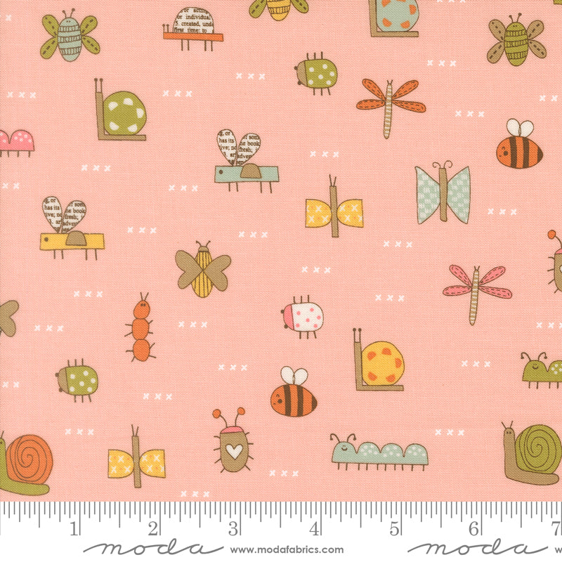 Bug Collector Blush The Bugs Yardage by Sweetwater for Moda Fabrics