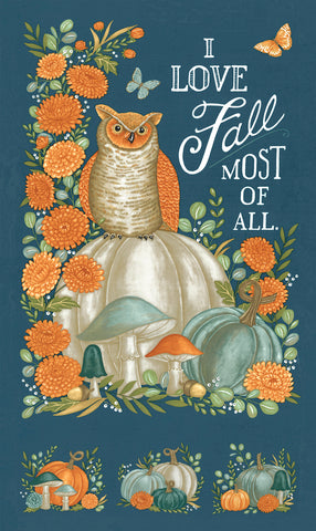 I Love Fall Most Of All Harvest Night Panel by Deb Strain for Moda Fabrics