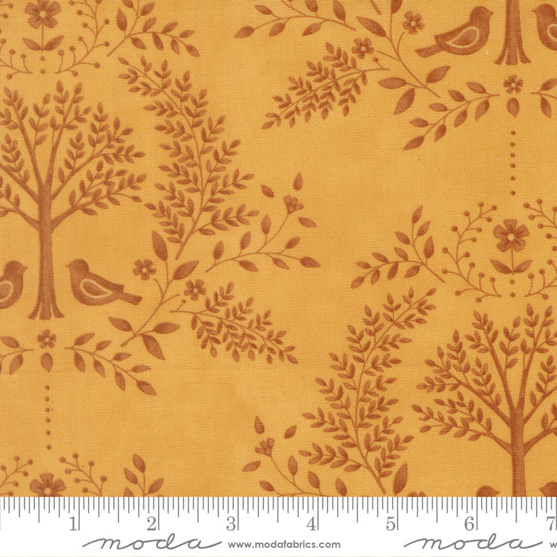 Family Tree Golden Family Tree Damask Yardage by Deb Strain for Moda Fabrics
