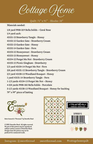 Cottage Home Quilt Pattern by Sweetfire Road
