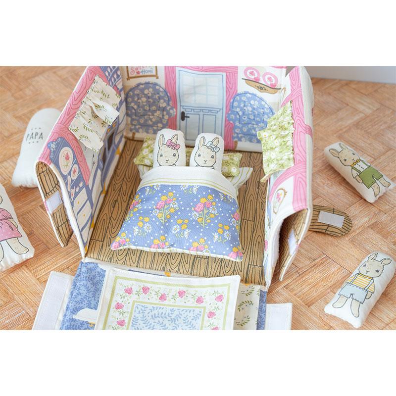 My Secret Garden Garden Bunny Cottage Panel by Stacy Iest Hsu for Moda Fabrics