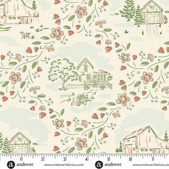 Heartland Clay Heartland Yardage by Judy Jarvi for Andover Fabrics