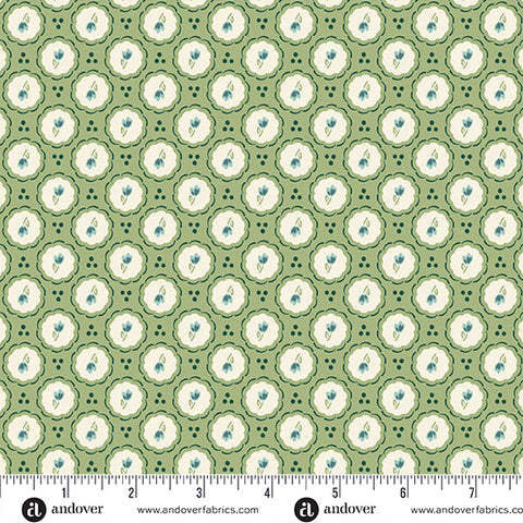 Heartland Prairie Little Blossom Yardage by Judy Jarvi for Andover Fabrics