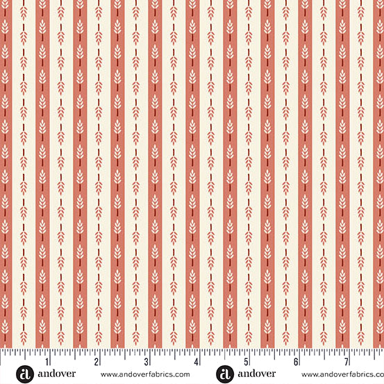 Heartland Clay Harvest Stripe Yardage by Judy Jarvi for Andover Fabrics