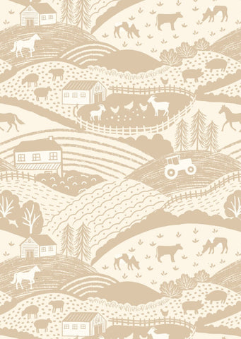 Country Croft Cream Croft Yardage by Lewis & Irene Fabrics