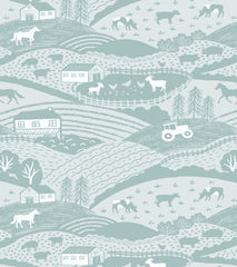 Country Croft Duck Egg Croft Yardage by Lewis & Irene Fabrics