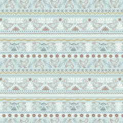Country Croft Duck Egg Farm Friends Yardage by Lewis & Irene Fabrics