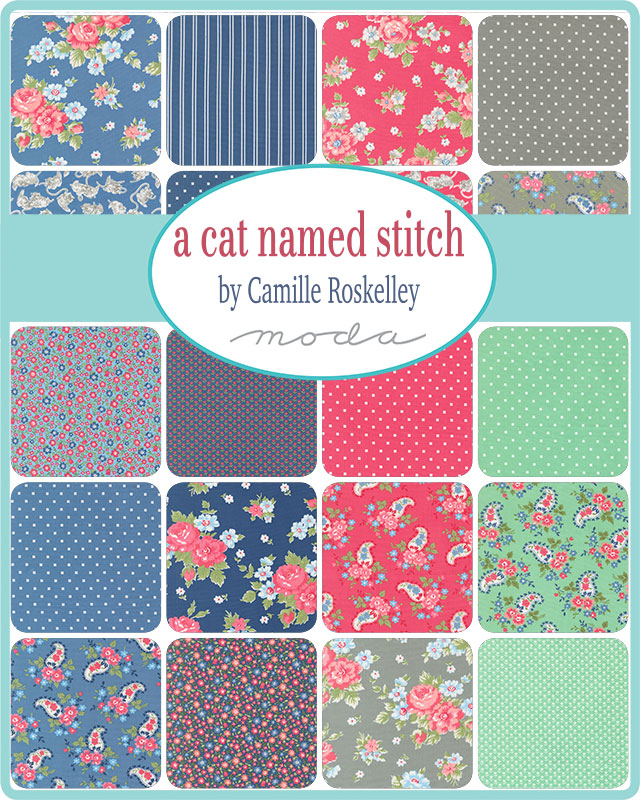 PREORDER A Cat Named Stitch Fat Quarter Bundle by Camille Roskelley for Moda Fabrics