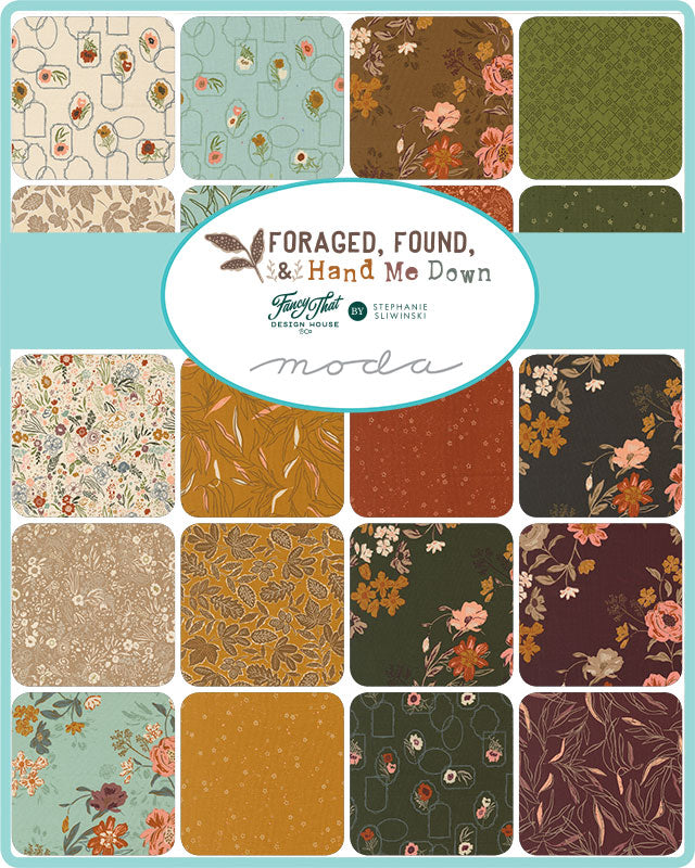 PREORDER Foraged, Found & Hand Me Down Fat Quarter Bundle by Fancy That Design House for Moda Fabrics