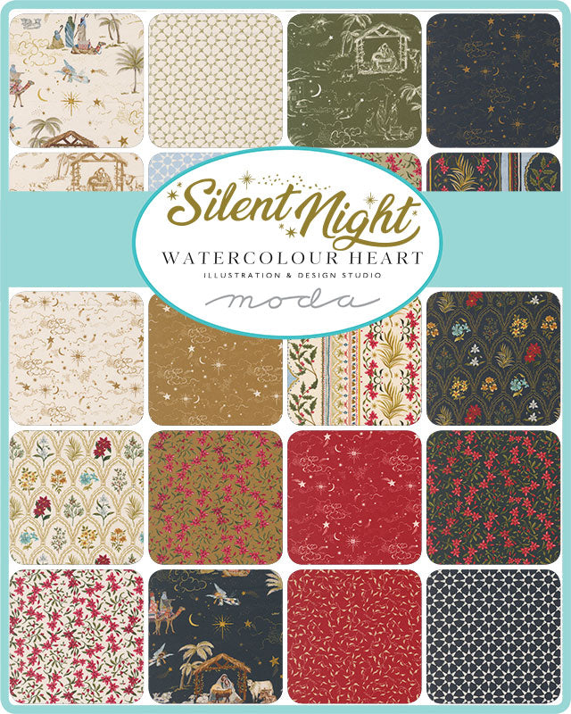PREORDER Silent Night Fat Quarter Bundle by Watercolour Heart for Moda Fabrics
