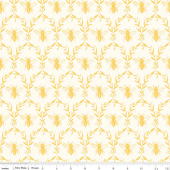 Honey Bee Parchment Damask yardage by My Mind's Eye for Riley Blake Designs