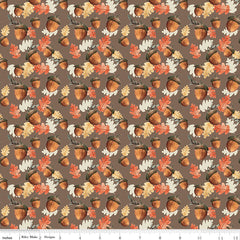 Shades Of Autumn Brown Acorns Yardage by My Mind's Eye for Riley Blake Designs