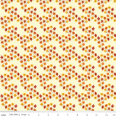 Fall's In Town Cream Floral Yardage by Sandy Gervais for Riley Blake Designs