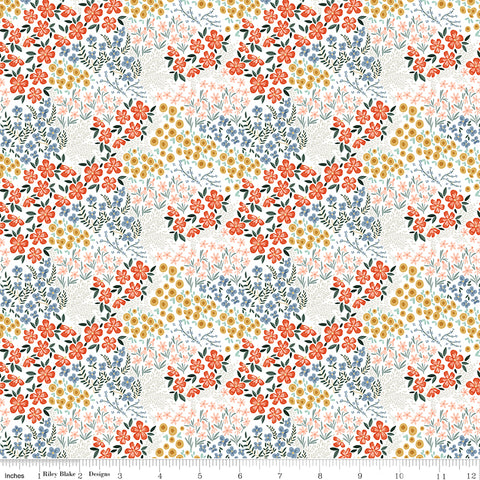 Farmhouse Summer Off White Floral Yardage by Echo Park Paper Co. for Riley Blake Designs