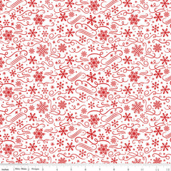The Magic Of Christmas White Snowflakes Yardage by Lori Whitlock for Riley Blake Designs