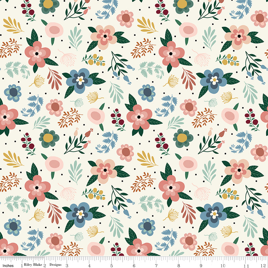 Let's Create Cream Main Yardage by Echo Park Paper Co. for Riley Blake Designs