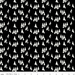 Woodsman Black Trees Yardage by Lori Whitlock for Riley Blake Designs