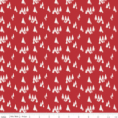 Woodsman Red Trees Yardage by Lori Whitlock for Riley Blake Designs