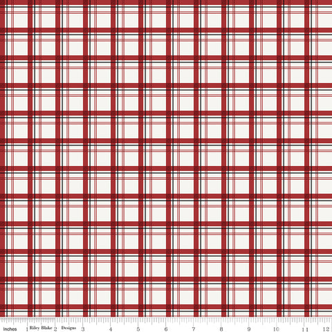 Woodsman Cream Plaid Yardage by Lori Whitlock for Riley Blake Designs