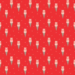 I Love Us Red Cones Yardage by Sandy Gervais for Riley Blake Designs