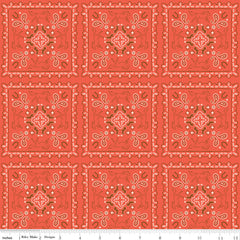 Wild Rose Cayenne Bandanas Yardage by the RBD Designers for Riley Blake Designs