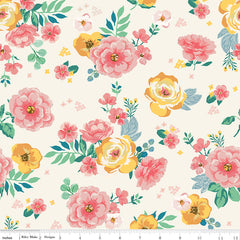 Spring Gardens Cream Main Yardage by My Mind's Eye for Riley Blake Designs