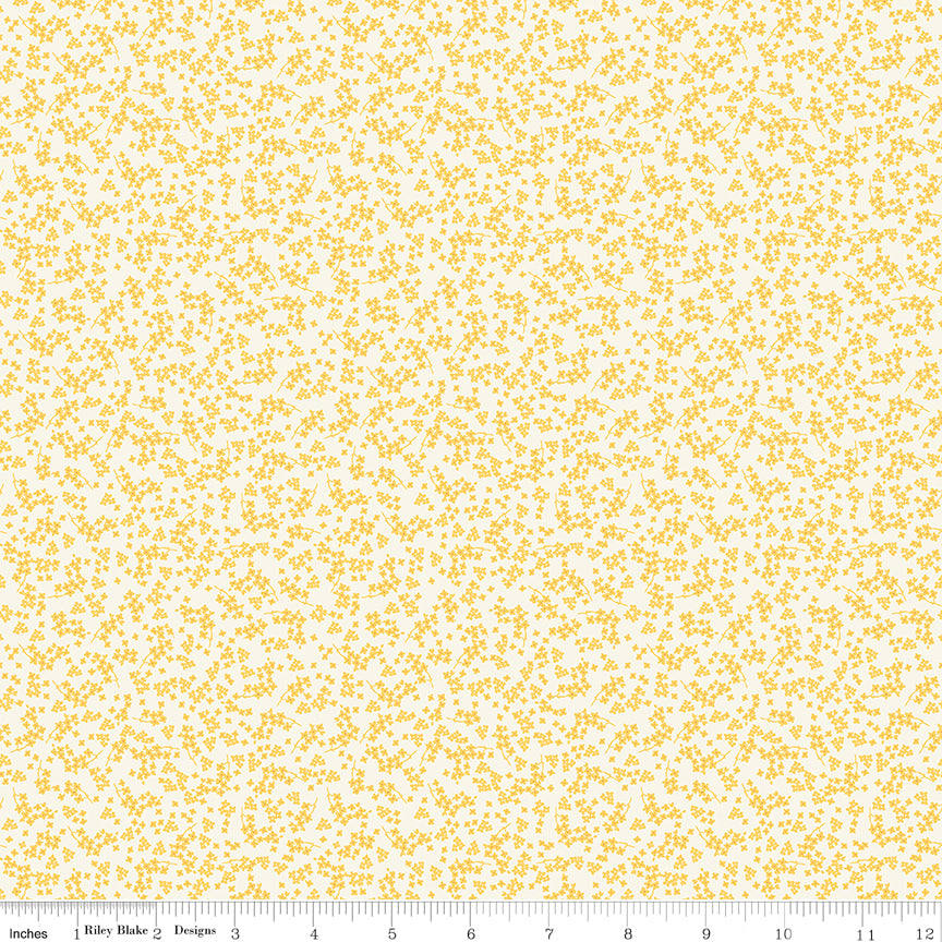 Spring Gardens Cream Ditsy Floral Yardage by My Mind's Eye for Riley Blake Designs