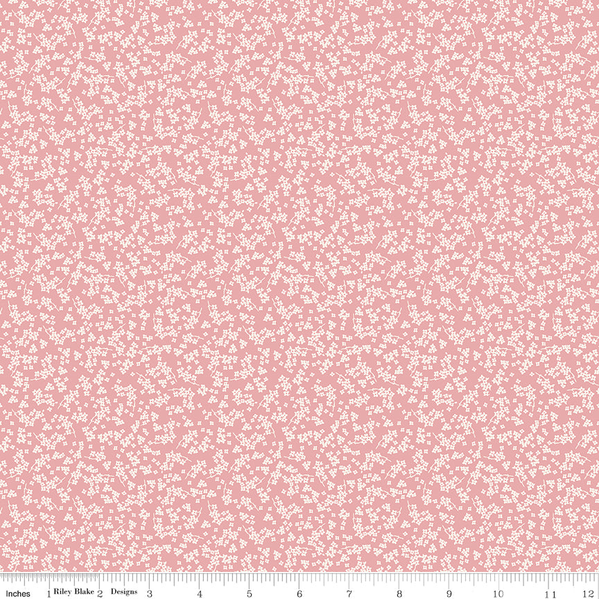 Spring Gardens Peony Ditsy Floral Yardage by My Mind's Eye for Riley Blake Designs