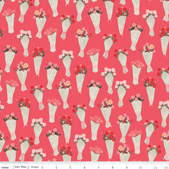My Valentine Tea Rose Bouquets Yardage by Echo Park Paper Co. for Riley Blake Designs