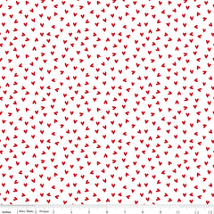 My Valentine White Heart Toss Yardage by Echo Park Paper Co. for Riley Blake Designs