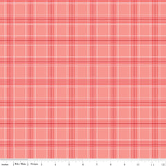 My Valentine Coral Plaid Yardage by Echo Park Paper Co. for Riley Blake Designs