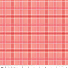 My Valentine Coral Plaid Yardage by Echo Park Paper Co. for Riley Blake Designs