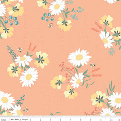 Sunshine and Sweet Tea Peach Main Yardage by Amanda Castor for Riley Blake Designs