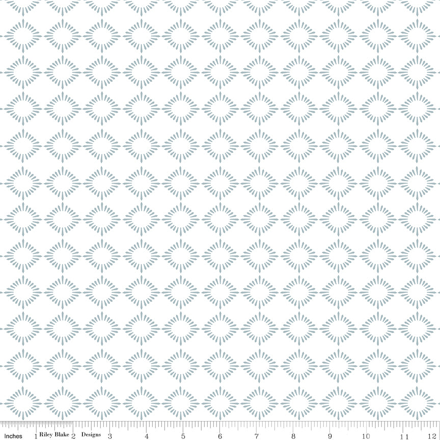 American Beauty White Burst Yardage by Dani Mogstad for Riley Blake Designs
