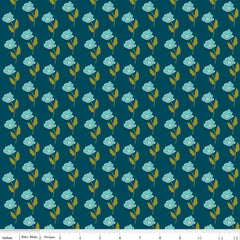 Feed My Soul Navy Flowers Yardage by Sandy Gervais for Riley Blake Designs