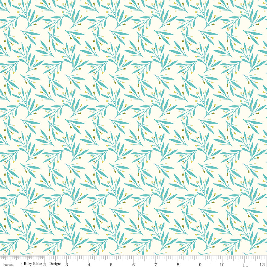 Feed My Soul Cream Leaves Yardage by Sandy Gervais for Riley Blake Designs