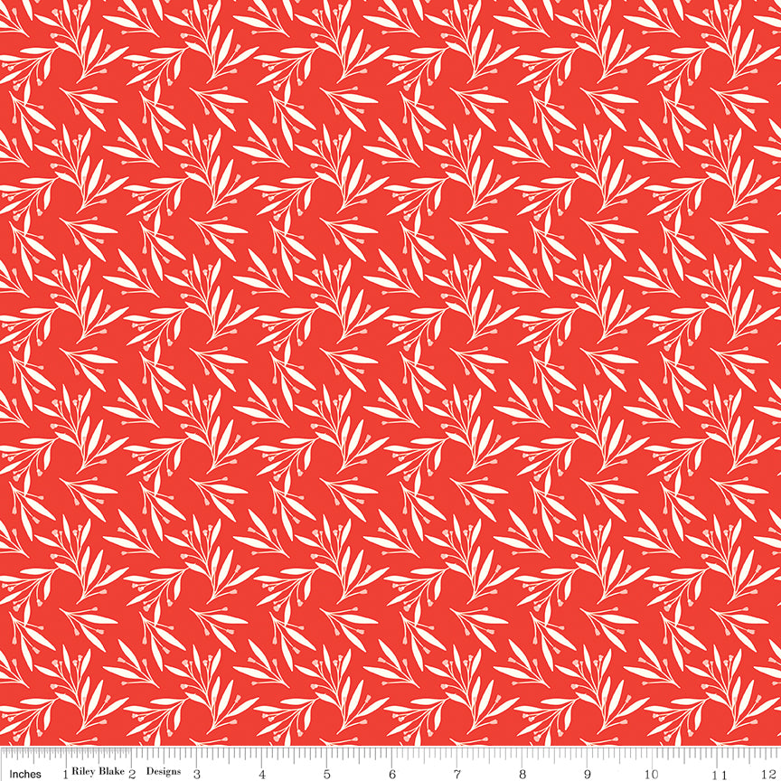 Feed My Soul Red Leaves Yardage by Sandy Gervais for Riley Blake Designs