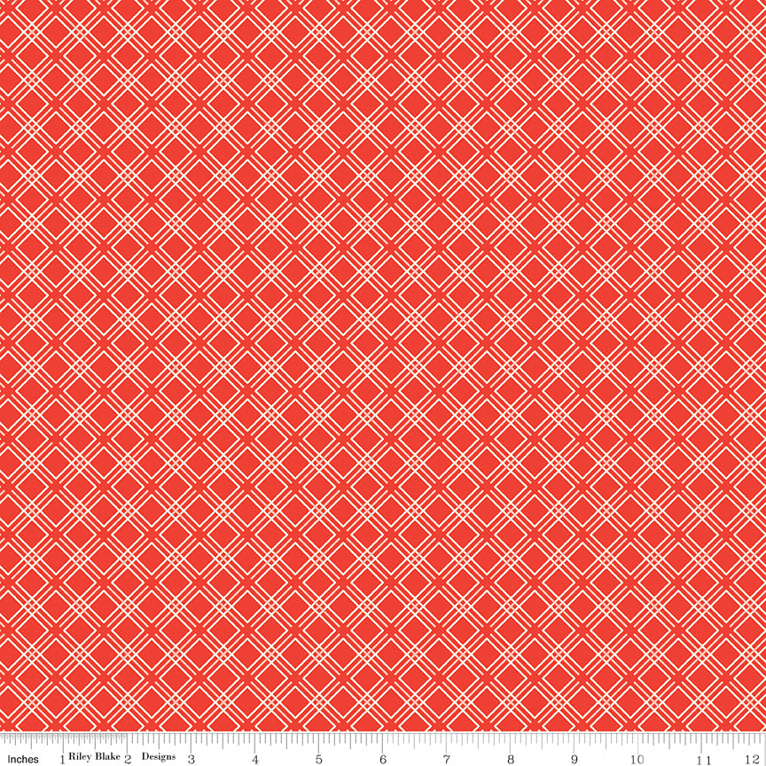 Feed My Soul Red Geo Yardage by Sandy Gervais for Riley Blake Designs