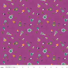 Little Witch Magenta Potions Yardage by Jennifer Long for Riley Blake Designs