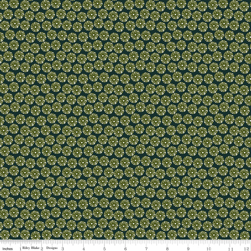 Christmas Is In Town Forest Peppermints Yardage by Sandy Gervais for Riley Blake Designs