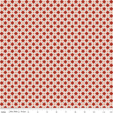 Christmas Is In Town Red Geo Yardage by Sandy Gervais for Riley Blake Designs