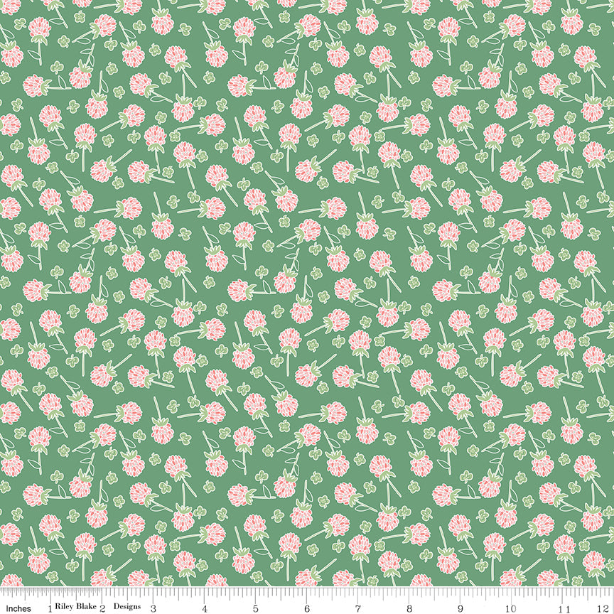 Clover Farm Green Clover Yardage by Gracey Larson for Riley Blake Designs