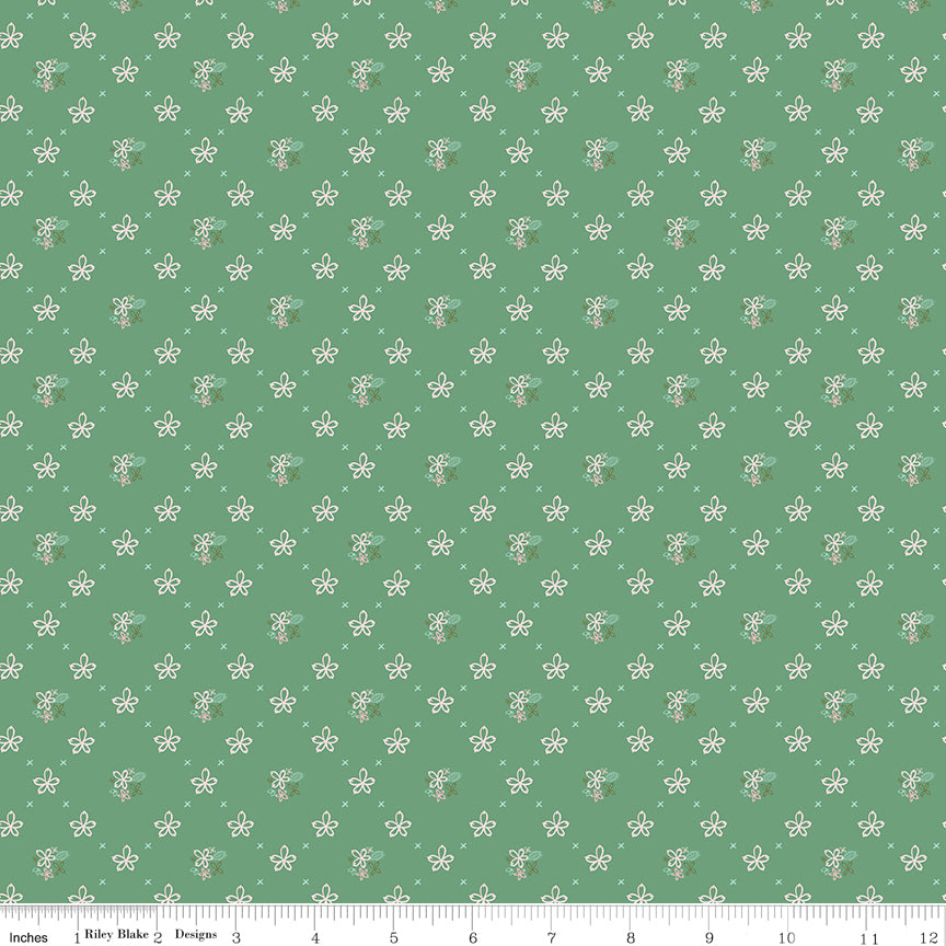 Clover Farm Green Wallpaper Yardage by Gracey Larson for Riley Blake Designs