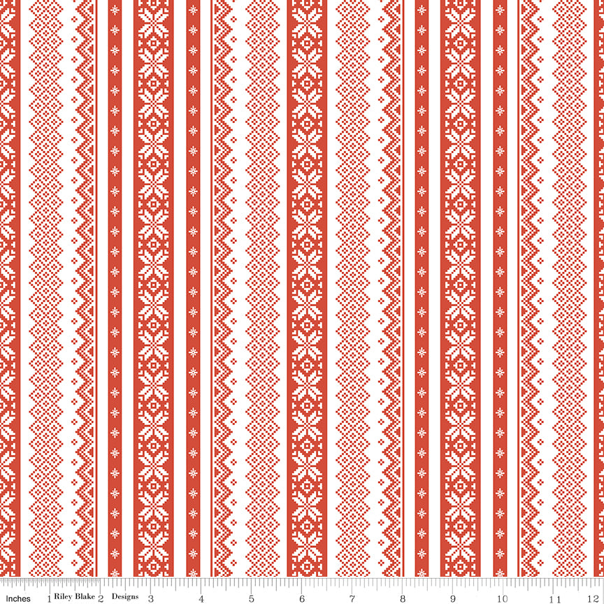 Ski Hill White Sweater Yardage by Corinne Wells for Riley Blake Designs