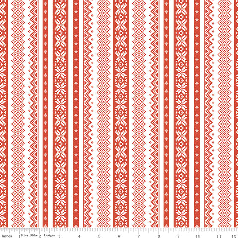 Ski Hill White Sweater Yardage by Corinne Wells for Riley Blake Designs