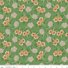 Home Town Holiday Basil Floral Yardage by Lori Holt for Riley Blake Designs
