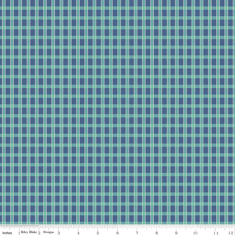 Home Town Holiday Denim Plaid Yardage by Lori Holt for Riley Blake Designs