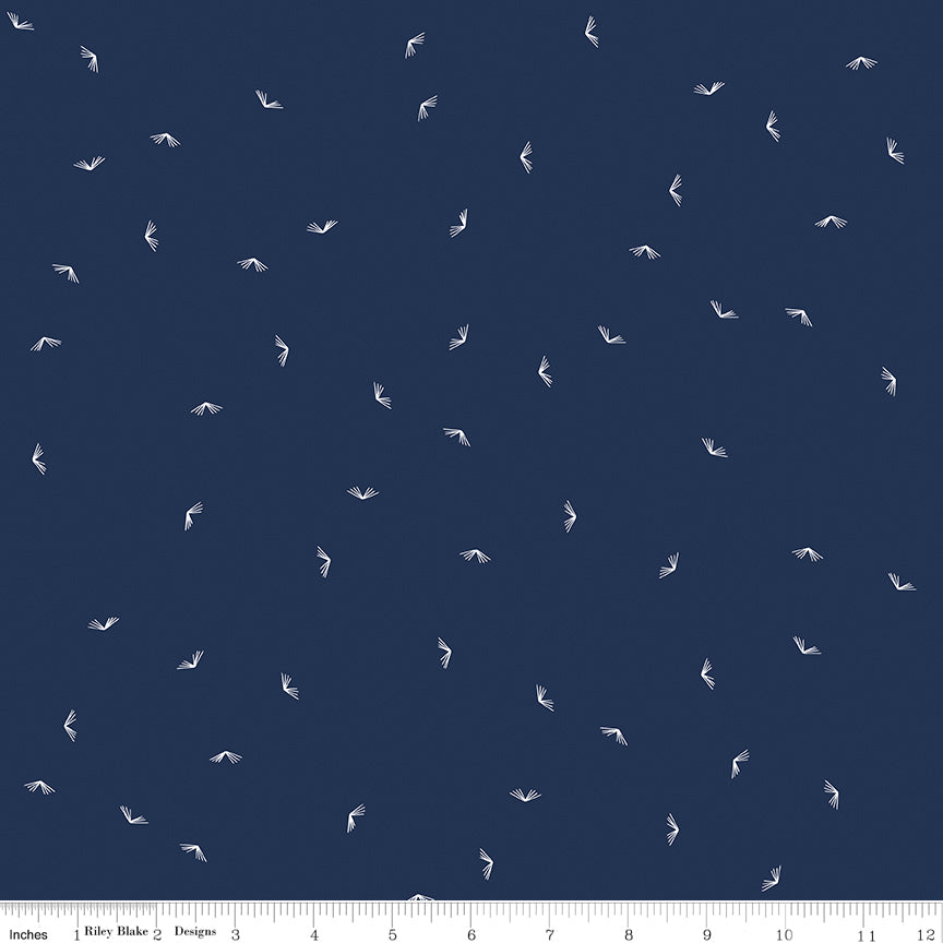 Between The Pages Navy Open Book Yardage by Fran Gulick for Riley Blake Designs