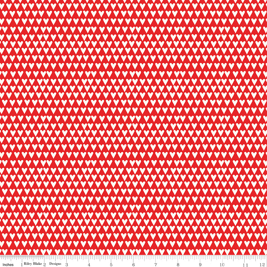 You & Me Red Hearts Yardage by Sandy Gervais for Riley Blake Designs
