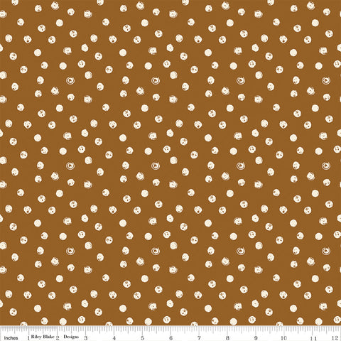 Blush 'N Butterscotch Cinnamon Dots Yardage by Simple Simon & Co. for Riley Blake Designs